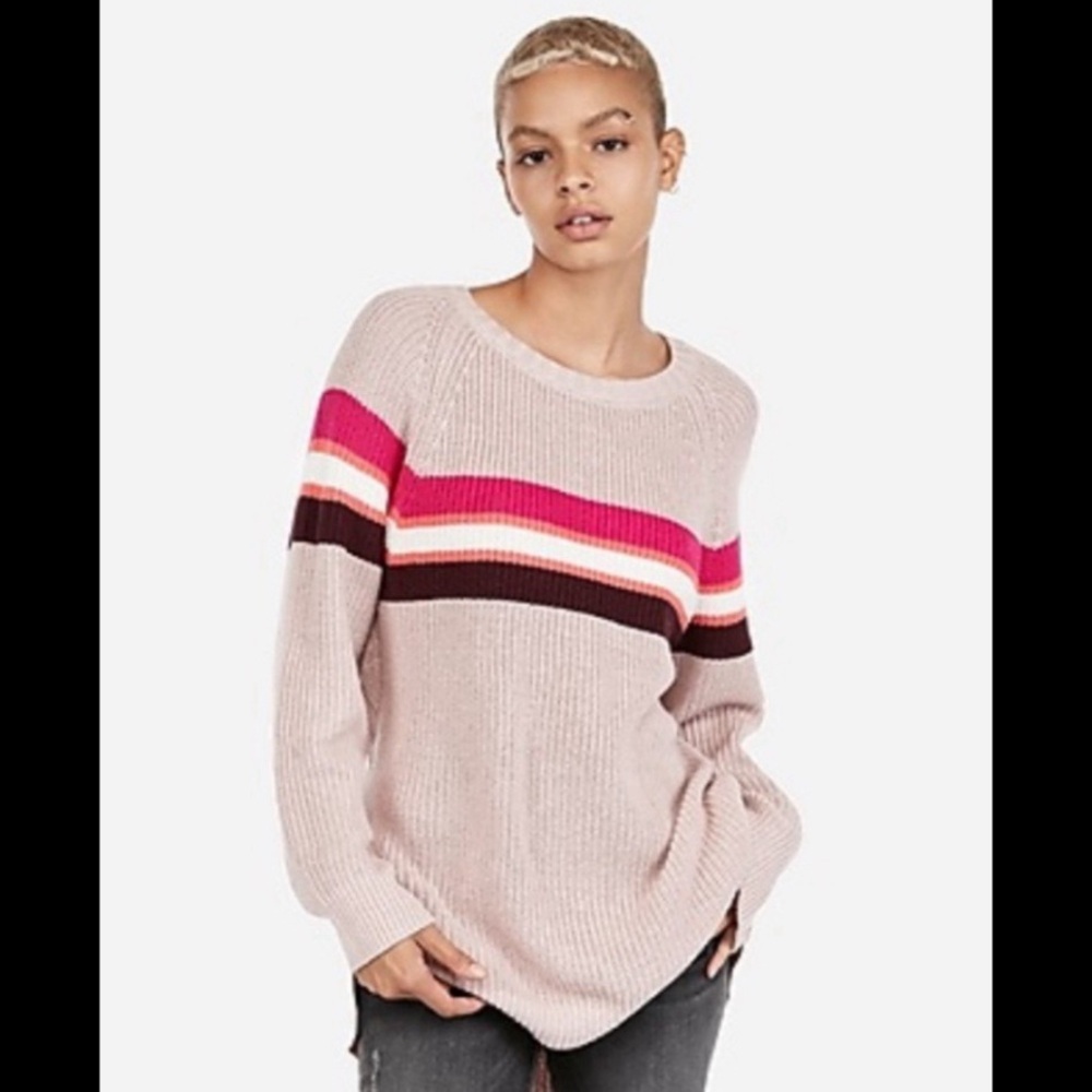 🍑 Cream Colorblock Sweater